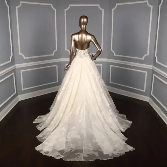 FRANCESCA MIRANDA Couture Gaelle Strapless Aline Ballgown Wedding Dress Gown 10